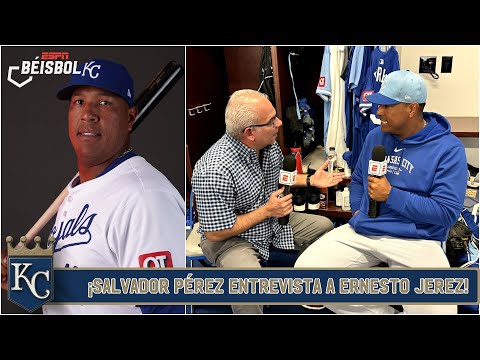 ¡IMPERDIBLE! SALVADOR PÉREZ entrevista a ERNESTO JEREZ.  ¡Cambiaron los papeles! | ESPN Béisbol
