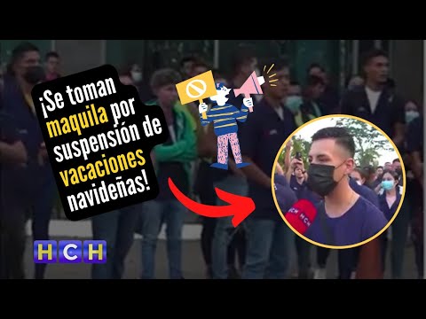 ¡Protesta! Operarios se toman maquila en Cortés denunciando suspensión de sus vacaciones navideñas