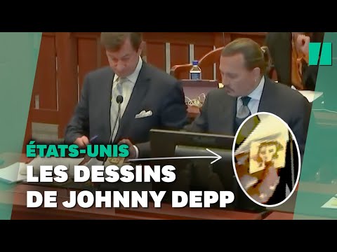 Johnny Depp, en plein procès contre Amber Heard, dessine pour son avocat