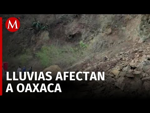 Las fuertes lluvias han causado deslaves en diversas áreas de Oaxaca