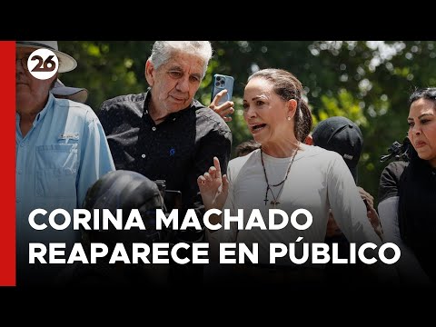 VENEZUELA | Corina Machado reaparece en público en medio de las manifestaciones