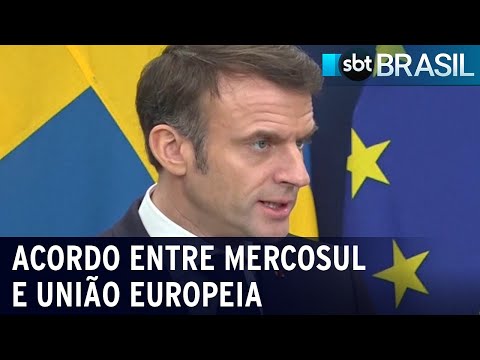 Macron pede que acordo entre Mercosul e União Europeia não seja assinado | SBT Brasil (30/01/24)