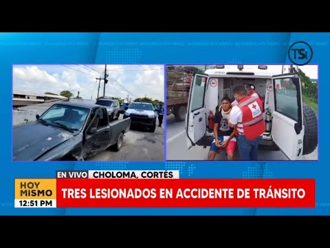 Tres heridos deja accidente de tránsito en Choloma, Córtes