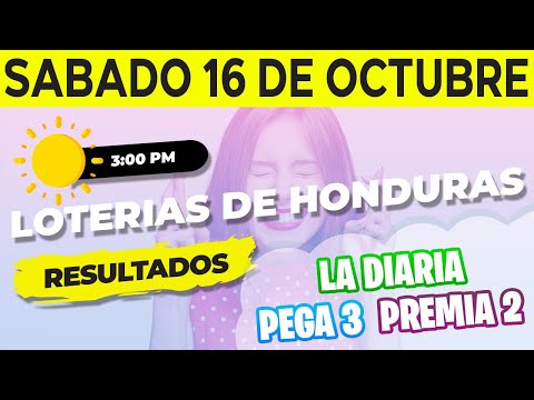 Sorteo 3PM Loto Honduras, La Diaria, Pega 3, Premia 2, Sábado 16 de Octubre del 2021 | Ganador ?