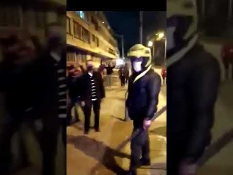 Capturan a policía que golpeó con un palo a manifestantes en protestas del 9S en Bogotá