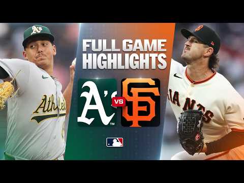 ATHLETICS vs GIANTS Full 경기 하이라이트 (6/24/26) | MLB 하이라이트