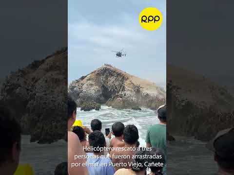 Rescatan a tres personas arrastradas por el mar en Cañete
