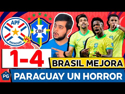 PARAGUAY 1 BRASIL 4 COPA AMÉRICA USA 2024BRASIL EXHIBE SU PEGADALA ALBIRROJA ES UN ESPANTO