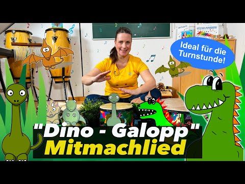 DINO-Kinderlied | "Dino Galopp" | Trommeln & Bewegen | Simone Ludwig | Floh im Ohr TV