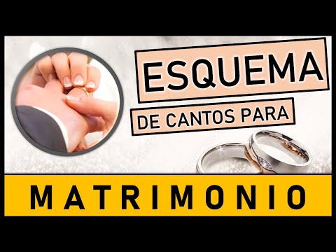 CANTOS PARA MATRIMONIO ?Esquema completo de cantos para boda católica: Entrada, Comunión y Salida