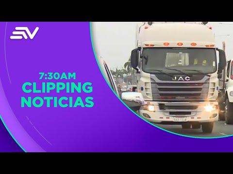 Transportistas protestan en el sur de Guayaquil