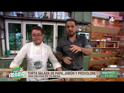 Vamo Arriba - Torta salada de papa con salsa de salchicha parrillera