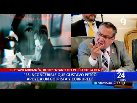Gustavo Adrianzén ante la OEA: Es inconcebible que Gustavo Petro apoye a un golpista y corrupto