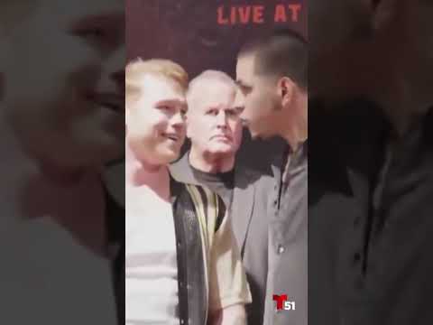 Canelo y Berlanga casi terminan a los golpes