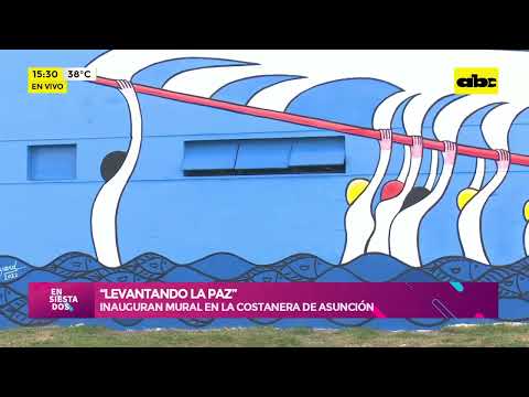 Inauguran mural en la costanera de Asunción