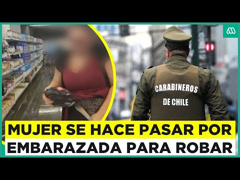 Fingía embarazo para robar en locales: Mujer es captada en video ocultando carne en su ropa