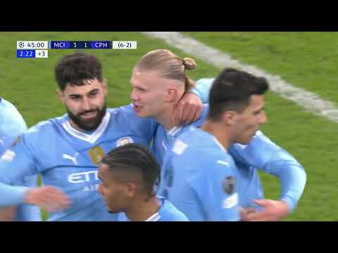Erling Haaland (45+3') Manchester City vs Copenhagen | UEFA Champions League RO16 Leg 2
