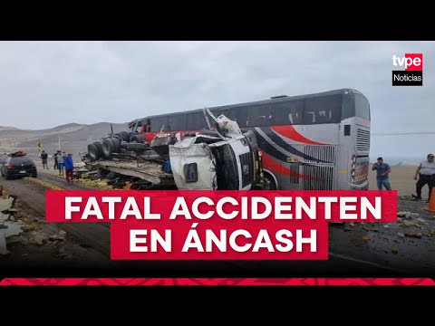 Áncash: al menos 11 muertos tras caída de bus a abismo