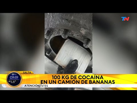 Hallan más de 100 kilos de cocaína ocultos en un camión que trasladaba bananas al Mercado Central