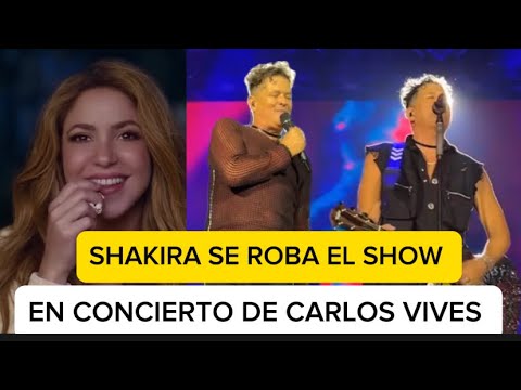 SHAKIRA SE ROBÓ EL SHOW EN CONCIERTO DE CARLOS VIVES EN BOGOTA TREMENDO SALUDO