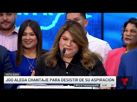 Jenniffer González alega chantaje para que desistiera de su aspiración