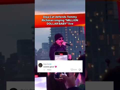 doja cat defends tommy richman 👀 #shorts #music #concert #singing #milliondollarbaby