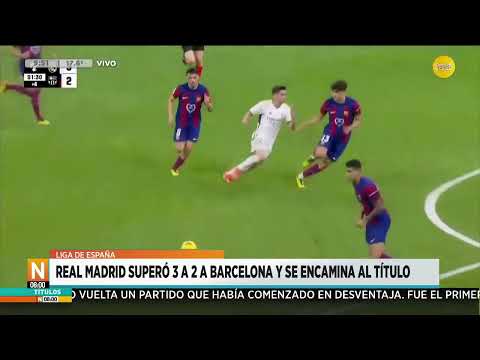 Liga de España: Real Madrid superó 3 a 2 a Barcelona y se encamina al título ?N8:00? 22-04-24