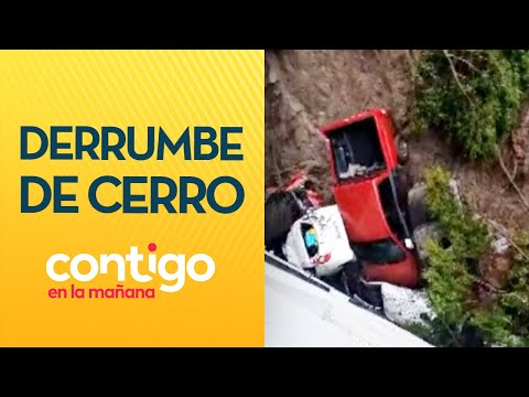 ES IMPRESIONANTE: Derrumbe de cerro arrasó con autos en Constitución - Contigo en la Mañana