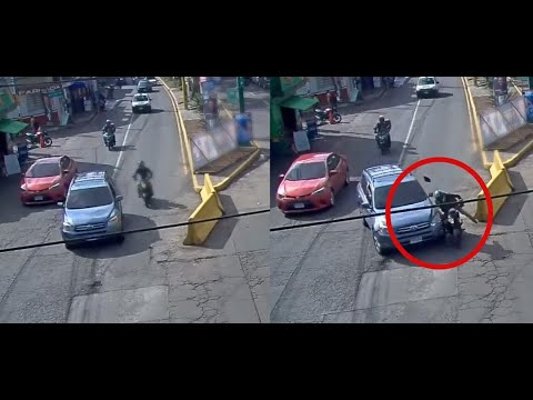 Video muestra el atropello a motorista en la calzada Justo Rufino Barrios