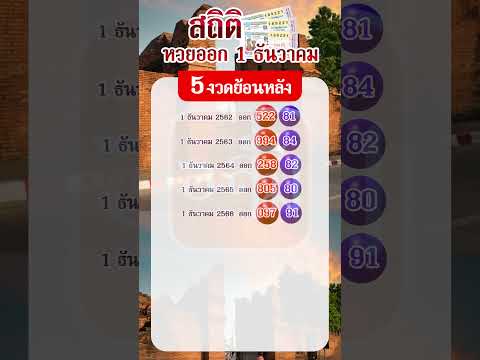 สถิติหวยออก1ธันวาคม