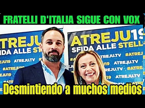 EL EURODIPUTADO DE FRATELLI D¨ITALIA DESVELA LAS BUENAS RELACIONES CON VOX, DESMINTIENDO A MEDIOS