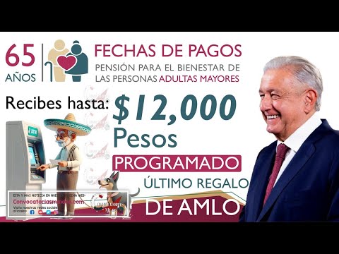 ¡AMLO DEJA PAGO LISTO!  Adultos mayores que reciben  $12,000 de la Pensión Bienestar