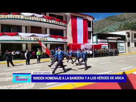 Sánchez Carrión: Rinden homenaje a la bandera y a los héroes de Arica
