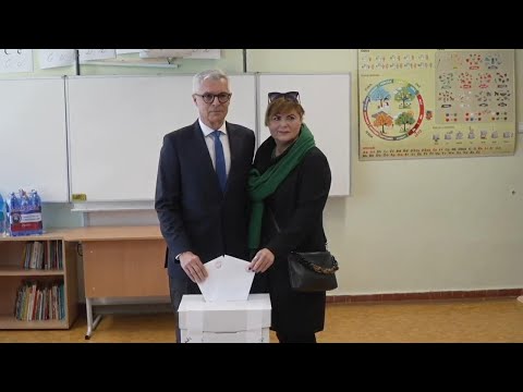Candidate Ivan Korcok votes in Slovakia presidental election