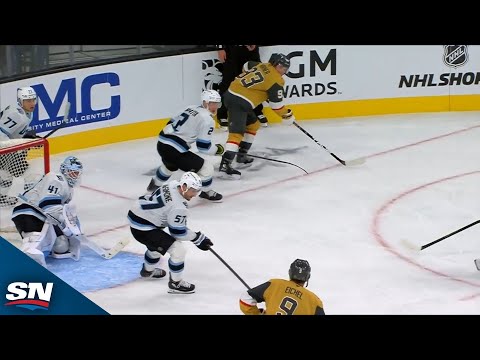 Golden Knights Jack Eichel Buries Backhand Feed From Mitch Marner