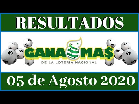 Resultados de la loteria Nacional Tarde Gana Mas de hoy 05 de Agosto del 2020