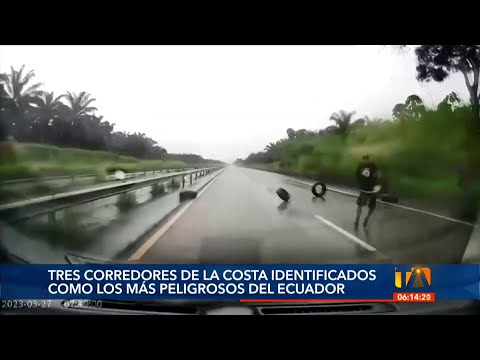 3 carreteras de la costa han sido identificadas como las más peligrosas del Ecuador