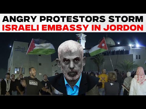 LIVE: Angry Jordanians Storm Israeli Embassy in Amman After Killing Of Hamas Chief Sinwar | Gaza War