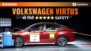 Volkswagen Virtus Awarded 5-Stars In Safety | #In2Mins
