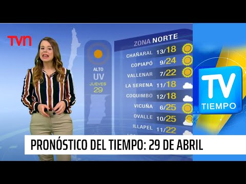 Pronóstico del tiempo: Jueves 29 de abril | TV Tiempo