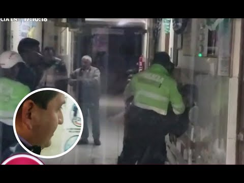 Cajamarca: Prefecto agrede a policía tras manejar en aparente ebriedad y atropellar un anciano