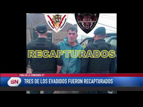 Fuga de la Comisaría 21 Tres hombres permanecen prófugos.