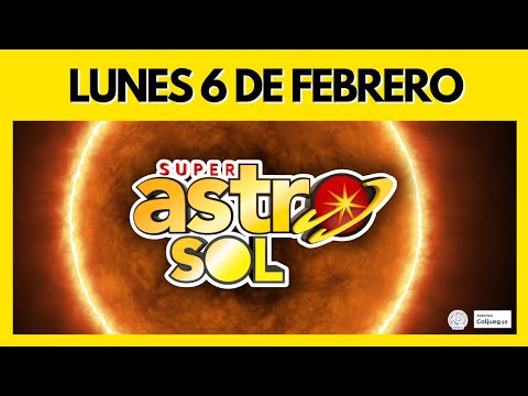 Resultados ASTRO SOL del LUNES 6 de FEBRERO de 2023  (Número ganador del Super Astro)