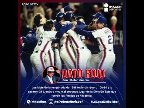 #DatoRojo | Mets impone marca de victoria en 1986 #LaCasaDelBeisbol #BeisbolenImagen