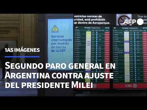 Segunda huelga general en Argentina contra ajuste del presidente Milei | AFP