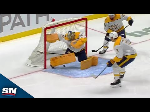 Predators Juuse Saros Shuts The Door Not Once, But Twice On Nathan MacKinnon