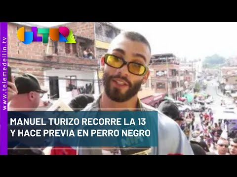 Manuel Turizo recorre la 13 y hace previa en perro negro - Telemedellín