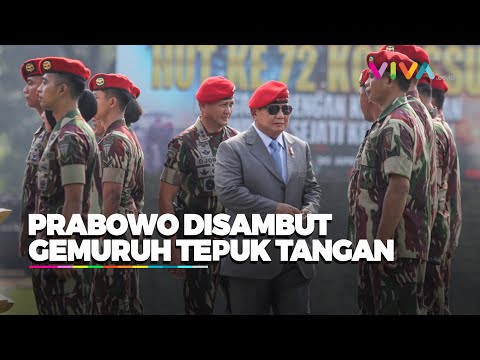 Prabowo Hadiri HUT ke-72 Kopassus, Disambut Tepuk Tangan Meriah