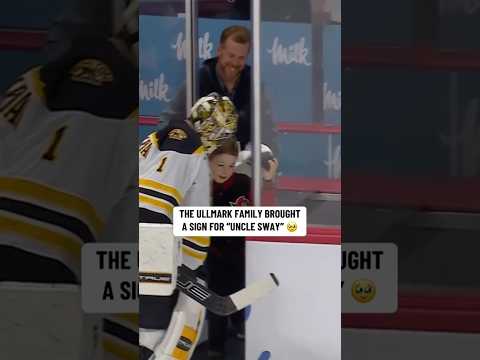 Linus Ullmark’s Son Came To See “Uncle Sway” ❤️