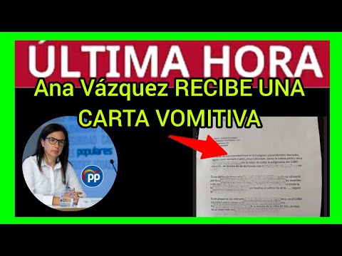 #ÚLTIMAHORA - Ana Vázquez (PP) - RECIBE CARTA DESDE WATERLOO